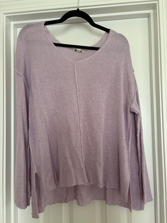 Versona Sweaters - Versona Lavender Knit Lightweight Sweater